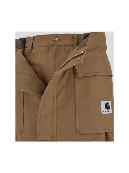 Pantalones cortos cargo de algodón Sacai beige