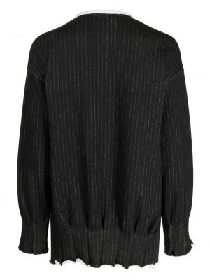 Plisovaný bavlněný svetr Undercover černý