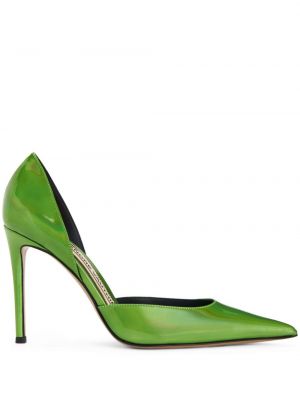 Кожени полуотворени обувки Alexandre Vauthier зелено