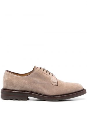 Semsket skinn derbyer Brunello Cucinelli