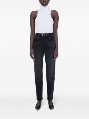 Slim fit skinny džíny s vysokým pasem Anine Bing černé