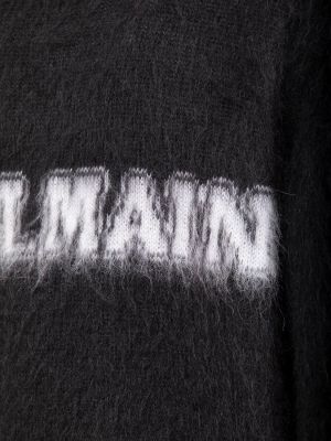 Moherowy sweter Balmain czarny