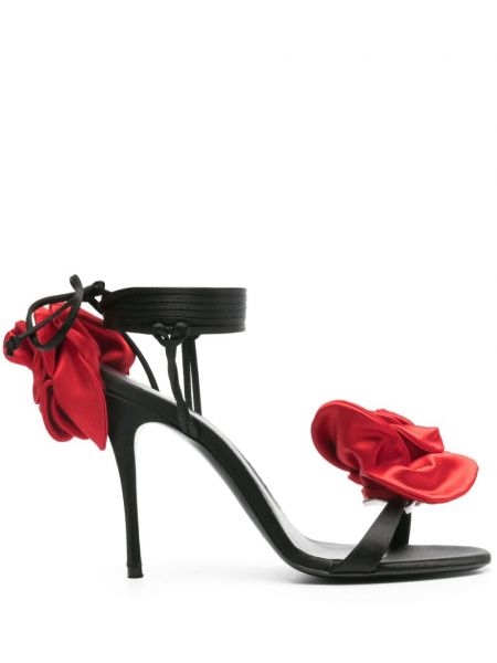 Kvetinové saténové sandále Magda Butrym