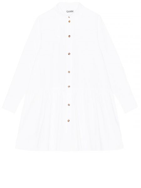 Платье мини Ganni белое