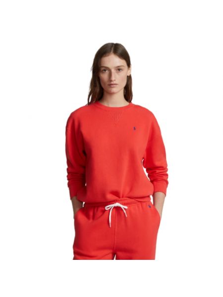Sweatshirt mit rundem ausschnitt Ralph Lauren rot