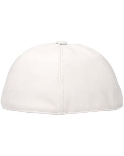 Кожена шапка The Attico бяло