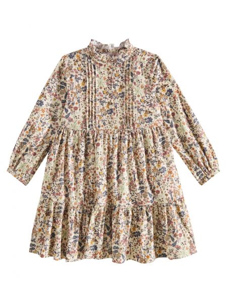 Floral bomull kordfløyel dress for jenter Bonpoint