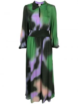 Макси рокля с кехлибар с tie-dye ефект Baum Und Pferdgarten зелено