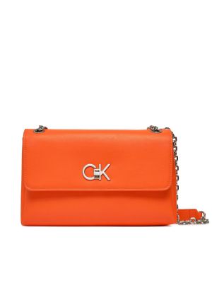 Crossbody torbica Calvin Klein oranžna
