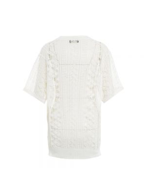 Dzianinowy sweter Roberto Collina biały
