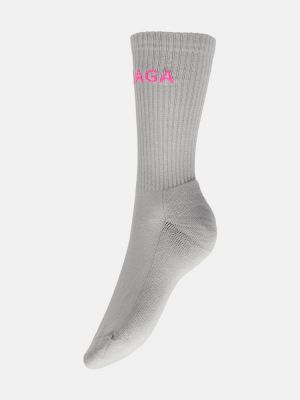 Bavlněné ponožky Balenciaga šedé