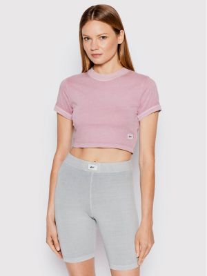 Slim fit tričko Reebok Classic růžové