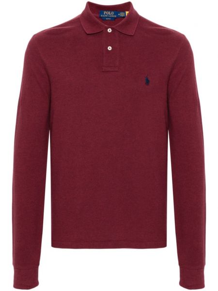 Poloshirt med broderier Polo Ralph Lauren rød