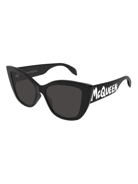 Однотонные очки солнцезащитные Alexander Mcqueen черные