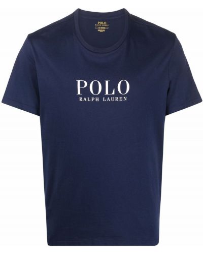 Поло тениска бродирана с принт с протрити краища Polo Ralph Lauren