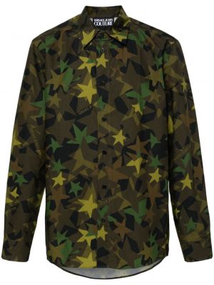 Jeanshemd aus baumwoll mit camouflage-print Versace Jeans Couture