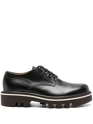 Pantofi derby cu șireturi din piele din dantelă Dries Van Noten negru