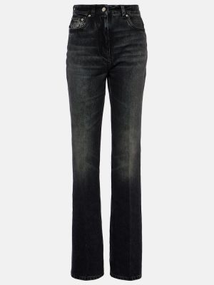 High waist straight jeans ausgestellt Ferragamo schwarz