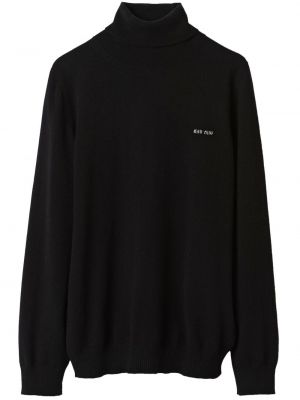 Volneni pulover Miu Miu črna