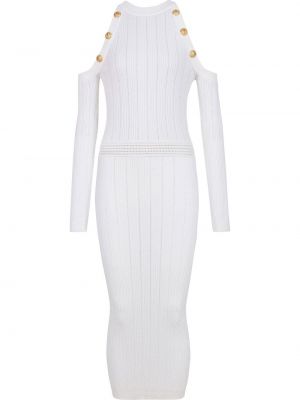 Strikket dress Balmain hvit