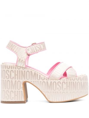 Žakardinis sandalai su platforma Moschino