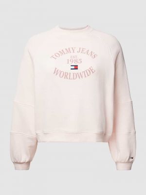 Bluza z nadrukiem Tommy Jeans Curve różowa