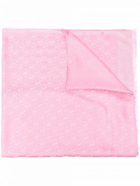 Bufanda de tejido jacquard Valentino rosa