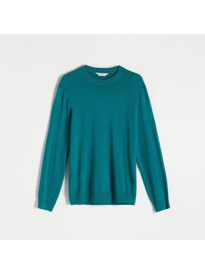 Reserved - Sweter z wiskozy - Turkusowy