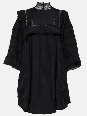 Svilena haljina Isabel Marant crna