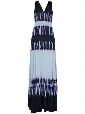 Viskózové pletené šaty bez rukávů s potiskem Proenza Schouler - modrá