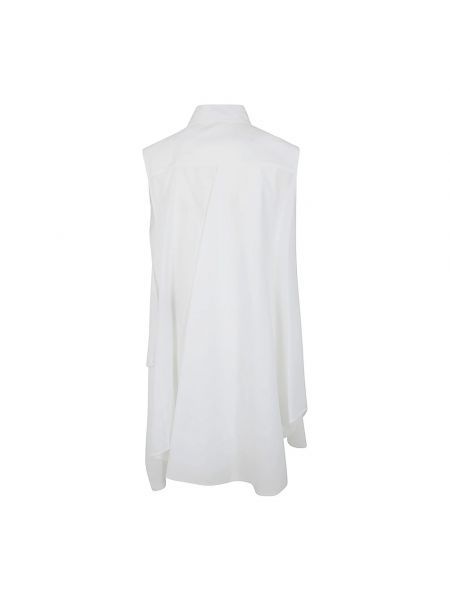 Koszula bawełniana oversize asymetryczna Ann Demeulemeester biała