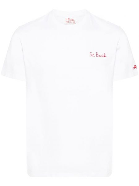 T-shirt mit print Mc2 Saint Barth weiß