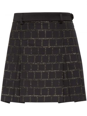 Plisované žakárové mini sukně Philipp Plein černé
