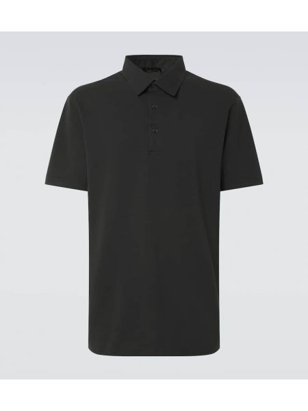 Poloshirt i bomuld Loro Piana grå