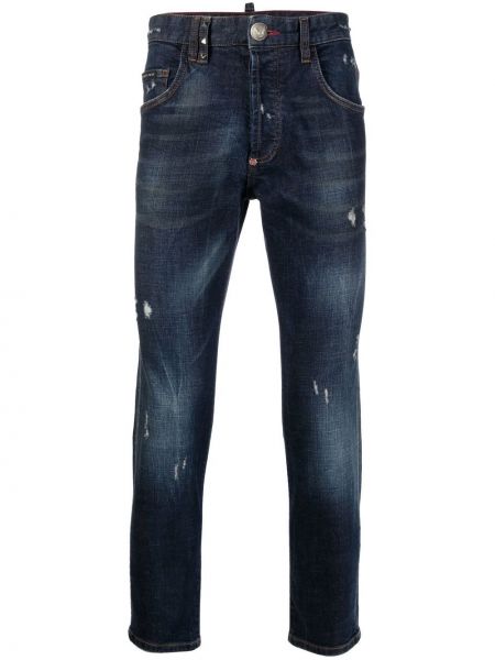 Slank lav midje skinny jeans Philipp Plein blå