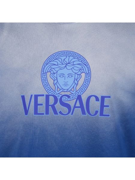 Sudadera de algodón tie dye Versace azul