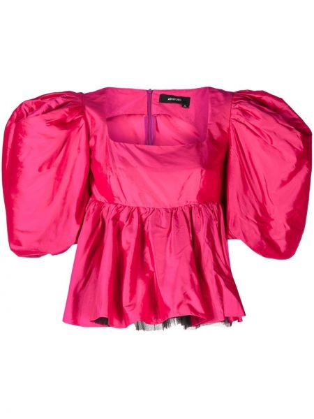 Oversize копринена блуза Anouki розово