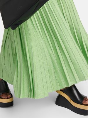 Plisované dlouhé šaty Proenza Schouler zelená