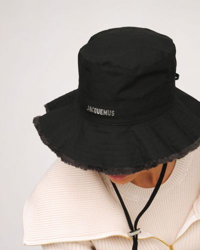 Памучна шапка Jacquemus черно