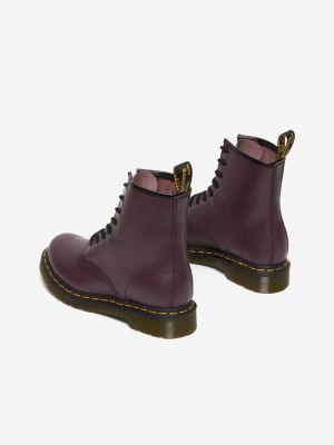 Kožené zimní kotníkové boty Dr. Martens fialové