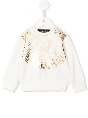 Trykt sweatshirt for jenter Versace Kids hvit