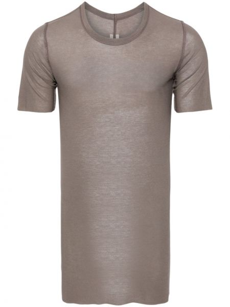 Průsvitné tričko Rick Owens šedé