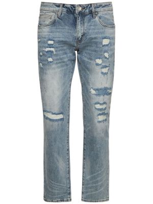 Obnosené džínsy s rovným strihom Embellish modrá
