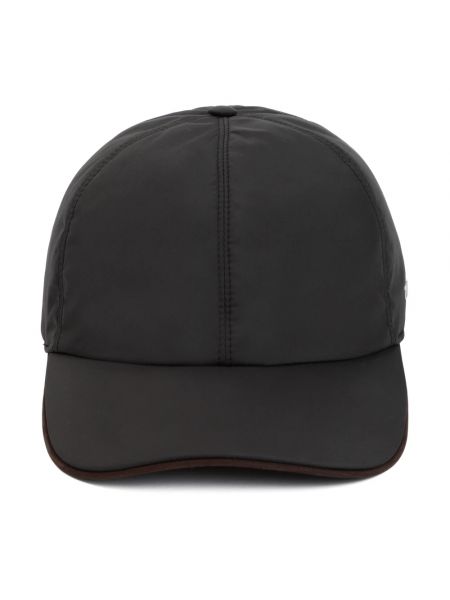 Czarna czapka z daszkiem Ermenegildo Zegna