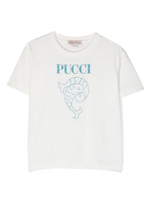 T-shirt för tjejer Pucci Junior vit