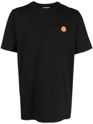 Тениска с кръгло деколте Moncler черно