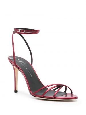 Kožené sandály Giuseppe Zanotti červené