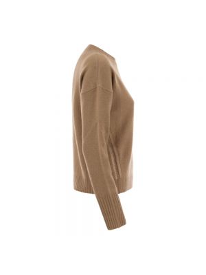 Jersey de cachemir de tela jersey con estampado de cachemira Max Mara Studio marrón