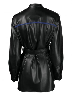 Kožená bunda Armani Exchange černá