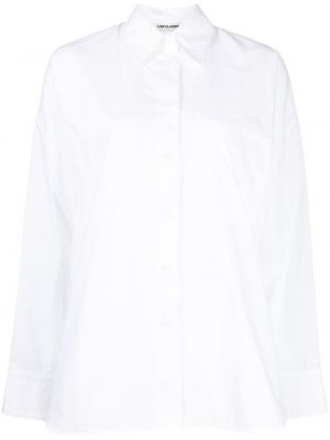 Памучна риза Low Classic бяло